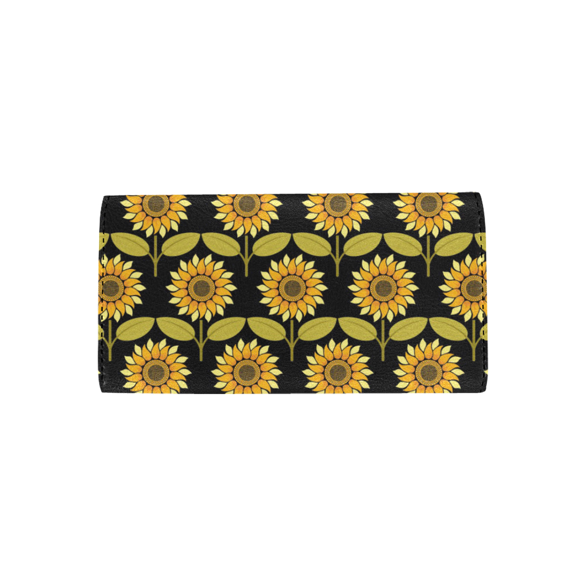 Sunflower Pattern Print Design SF015 Women's Trifold Wallet