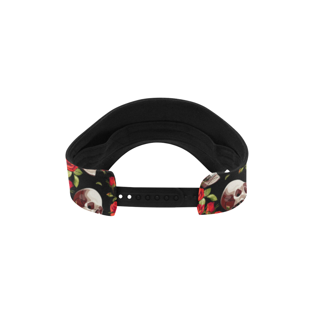Red Rose Skull Design Print Unisex Sun Visor
