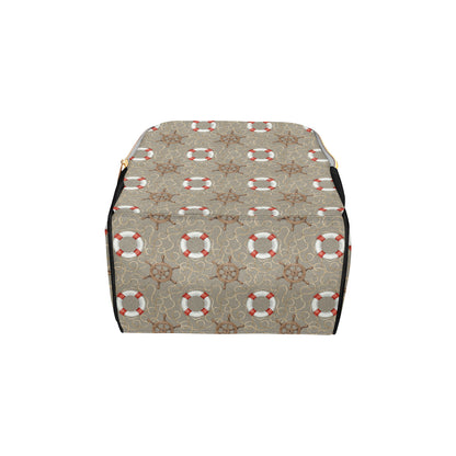 Nautical Pattern Print Design A02 Diaper Bag Backpack
