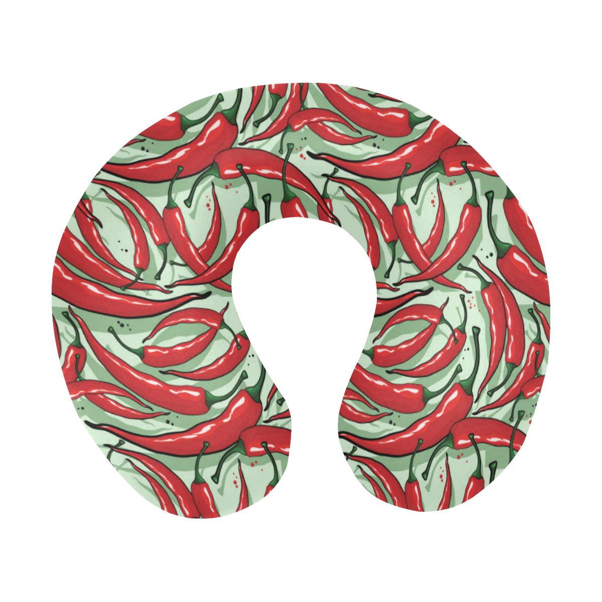Chilli Pepper Pattern Print Design 04 U-Shaped Travel Neck Pillow