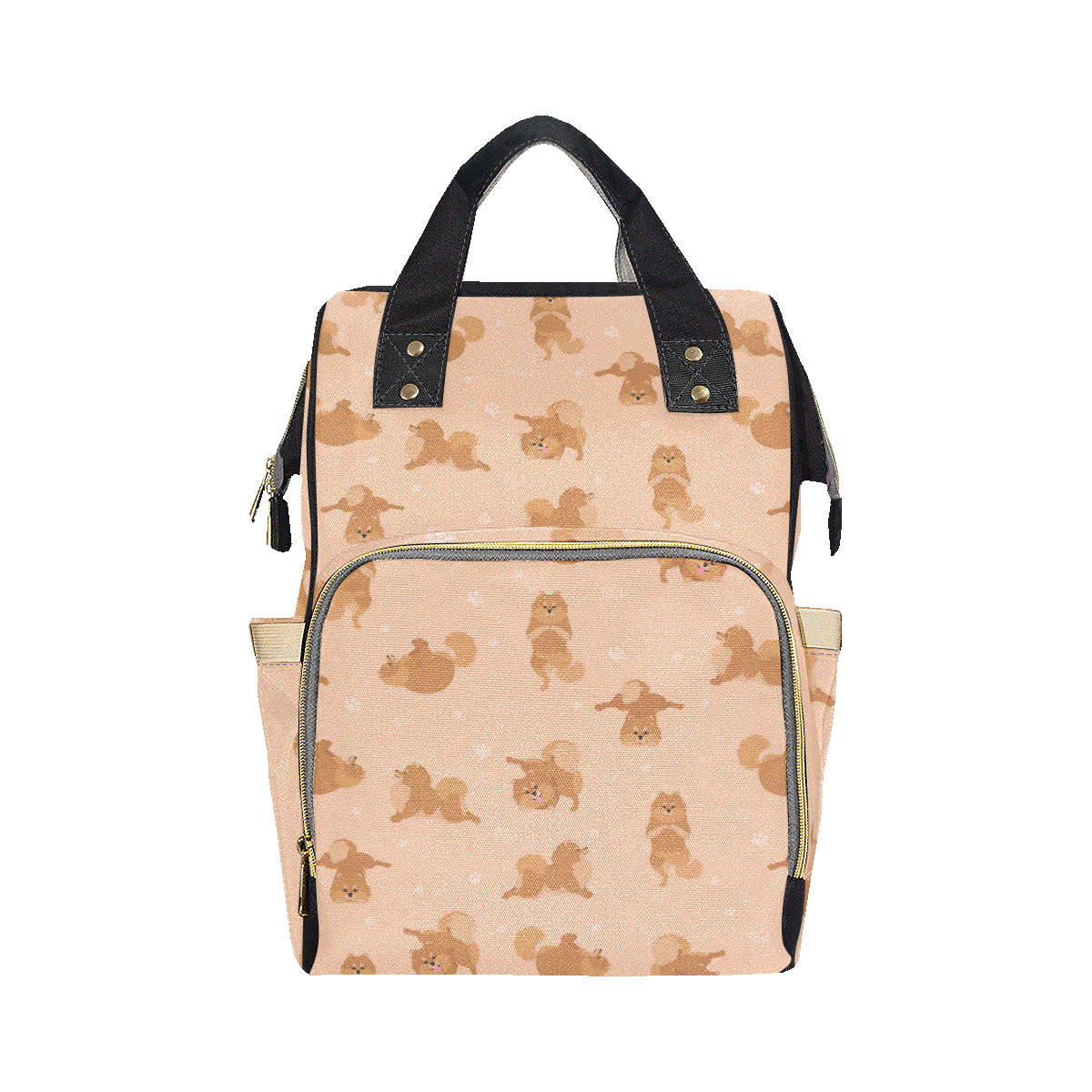 Pomeranians Pattern Print Design A06 Diaper Bag Backpack
