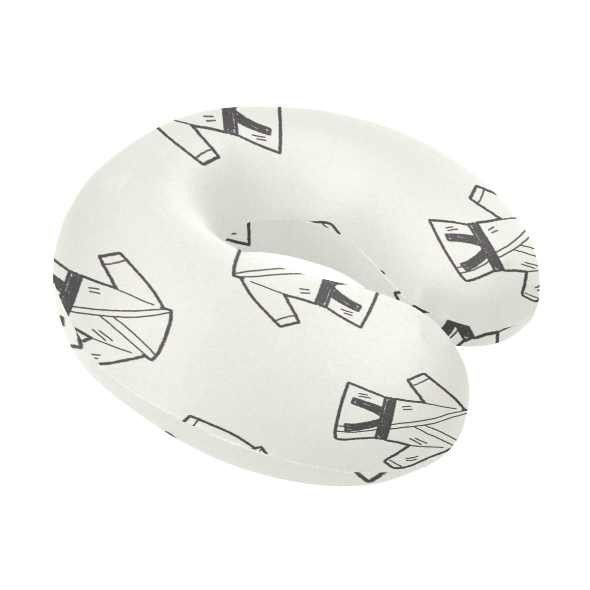 Karate Pattern Print Design 01 U-Shaped Travel Neck Pillow