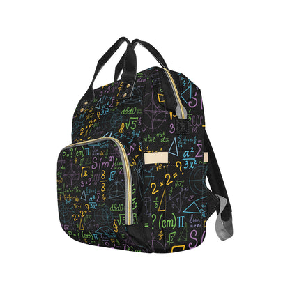 Math Pattern Print Design 03 Diaper Bag Backpack