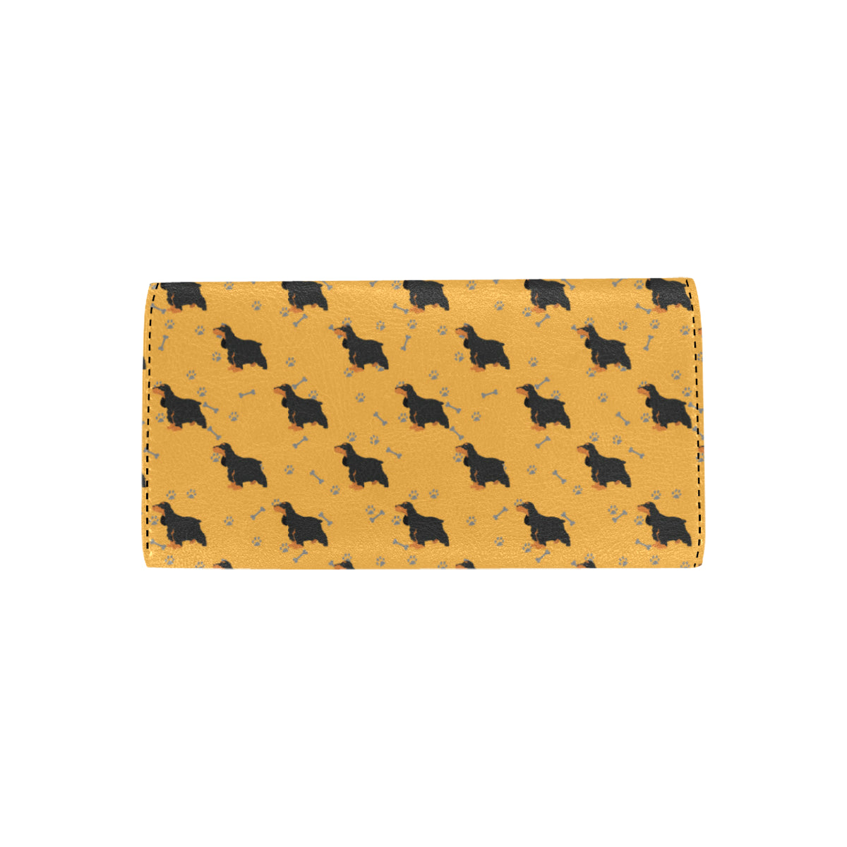 Cocker Pattern Print Design 01 Women's Trifold Wallet