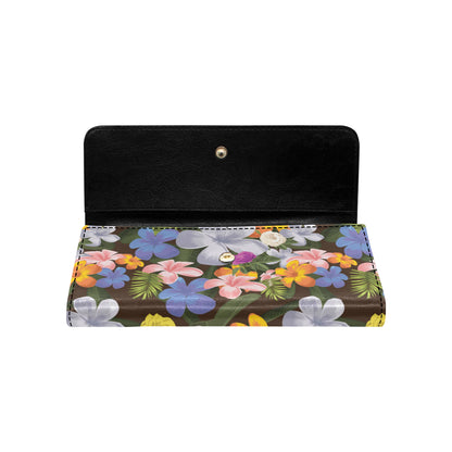 Plumeria Pattern Print Design PM03 Women's Trifold Wallet