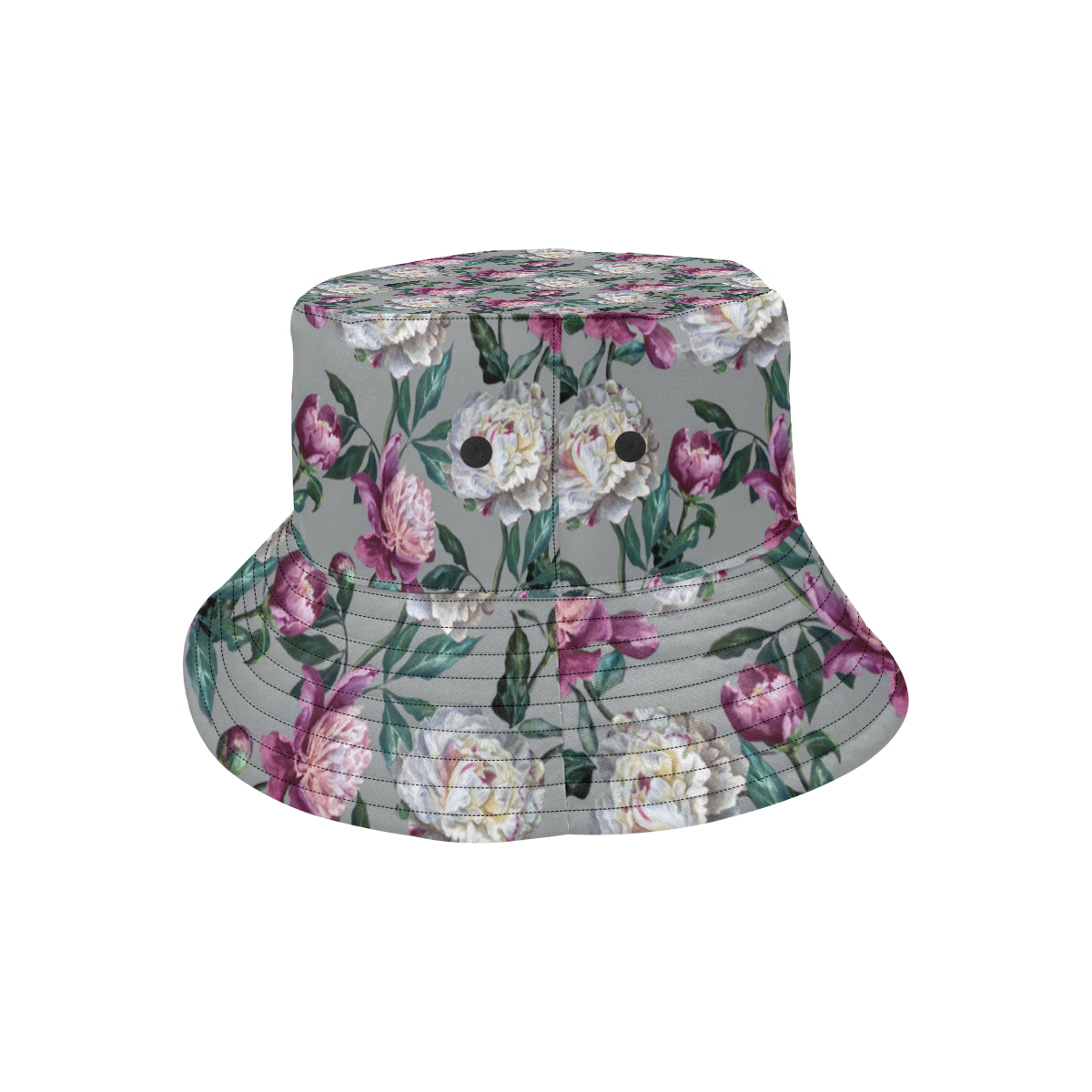 Peony Pattern Print Design PE01 Unisex Bucket Hat