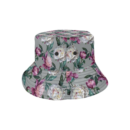 Peony Pattern Print Design PE01 Unisex Bucket Hat