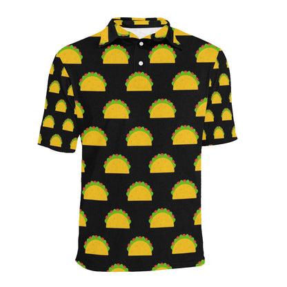 Taco Pattern Print Design TC06 Men Polo Shirt