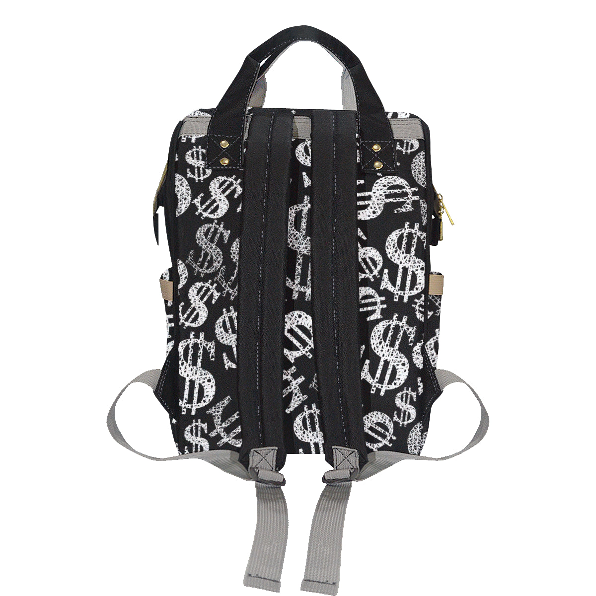 Money Pattern Print Design 02 Diaper Bag Backpack