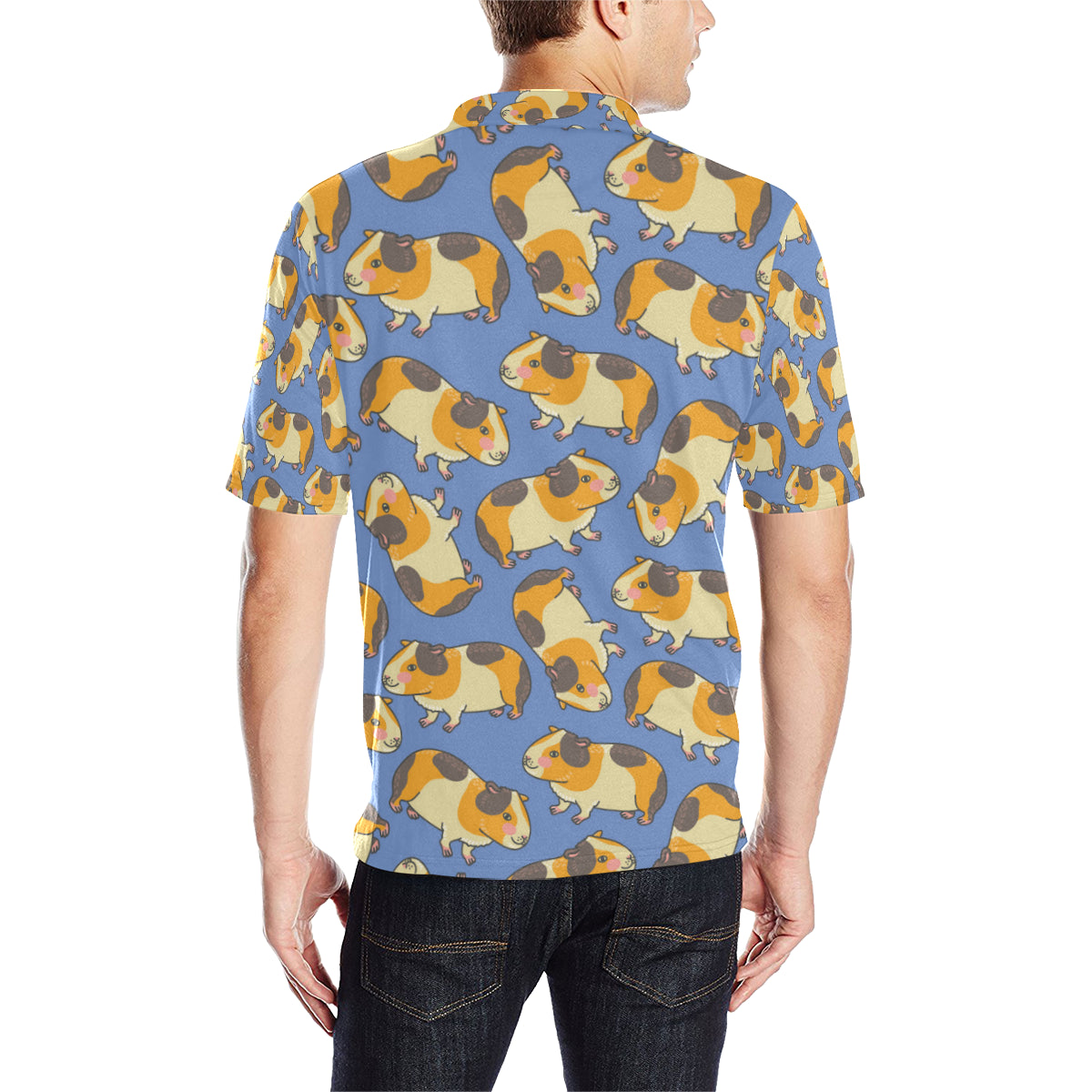 Guinea Pig Pattern Print Design 01 Men Polo Shirt