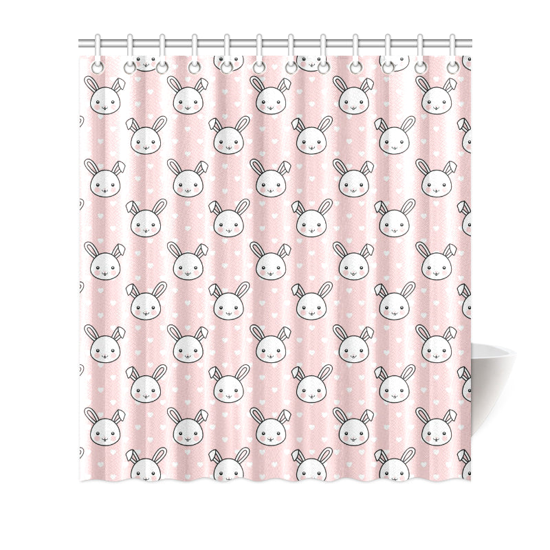 Rabbit Pattern Print Design RB02 Shower Curtain