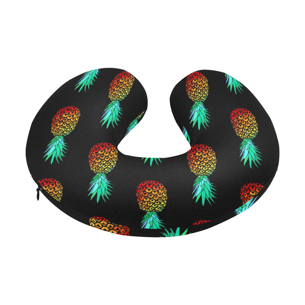 Pineapple Pattern Print Design A05 U-Shaped Travel Neck Pillow