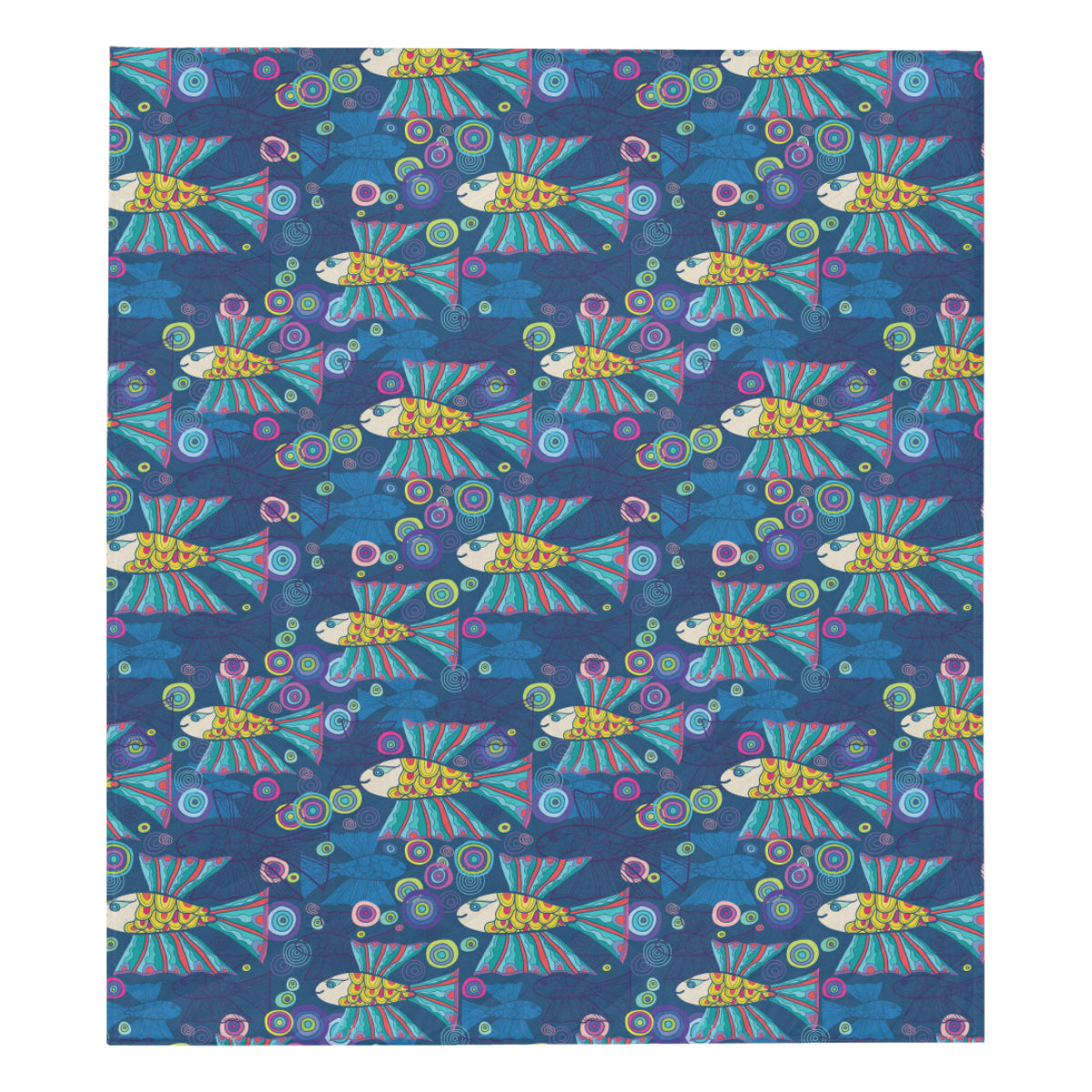 Flying Fish Pattern Print Design 01 Premium Quilt