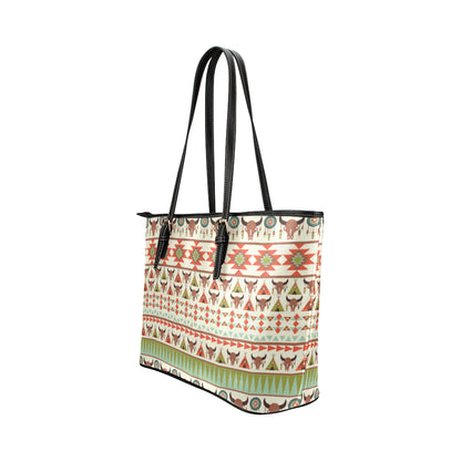 American indian Ethnic Pattern Leather Tote Bag