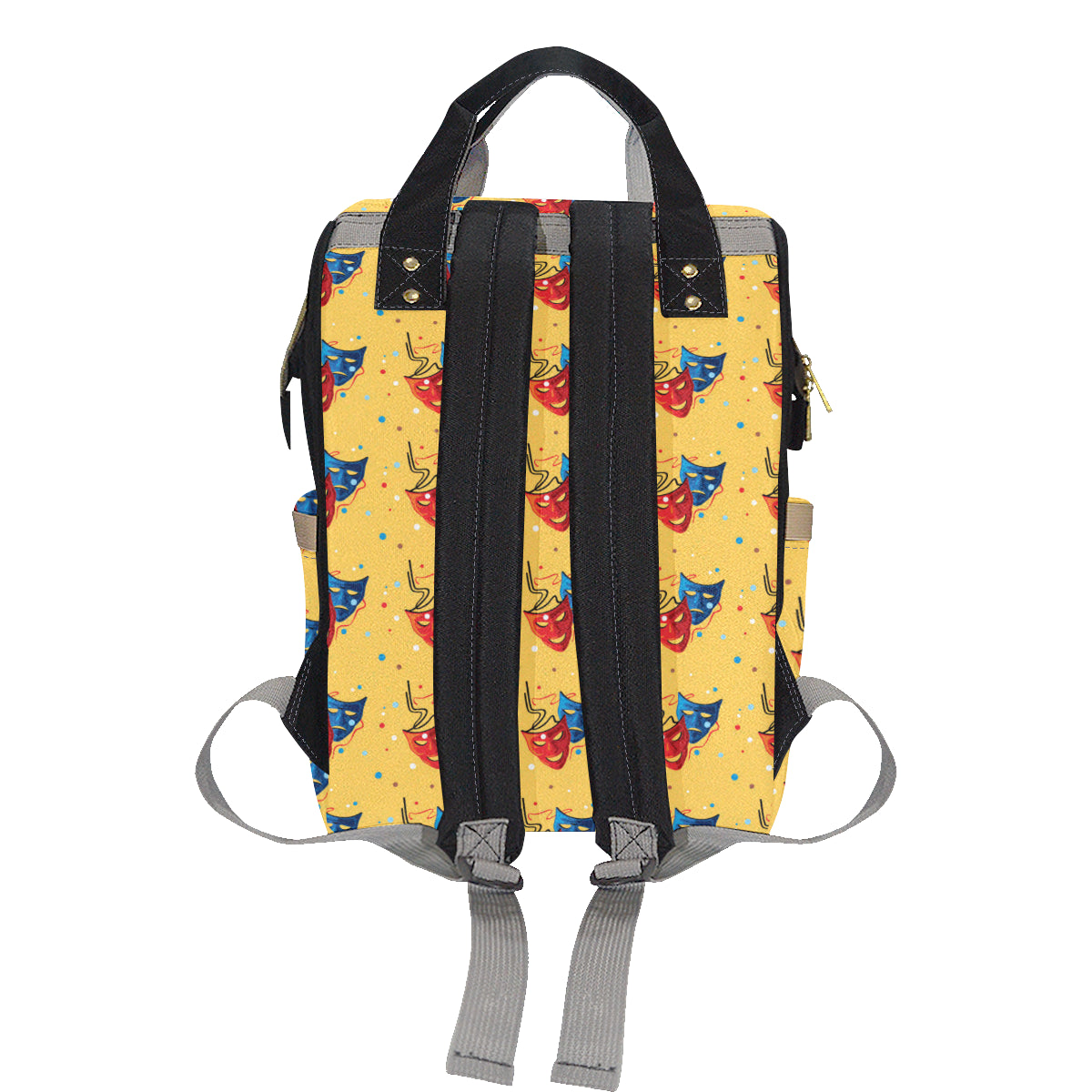 Acting Mask Pattern Print Design 02 Diaper Bag Backpack