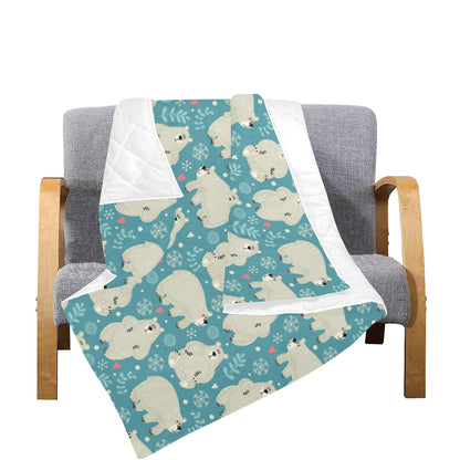 Bear Pattern Print Design BE04 Premium Quilt