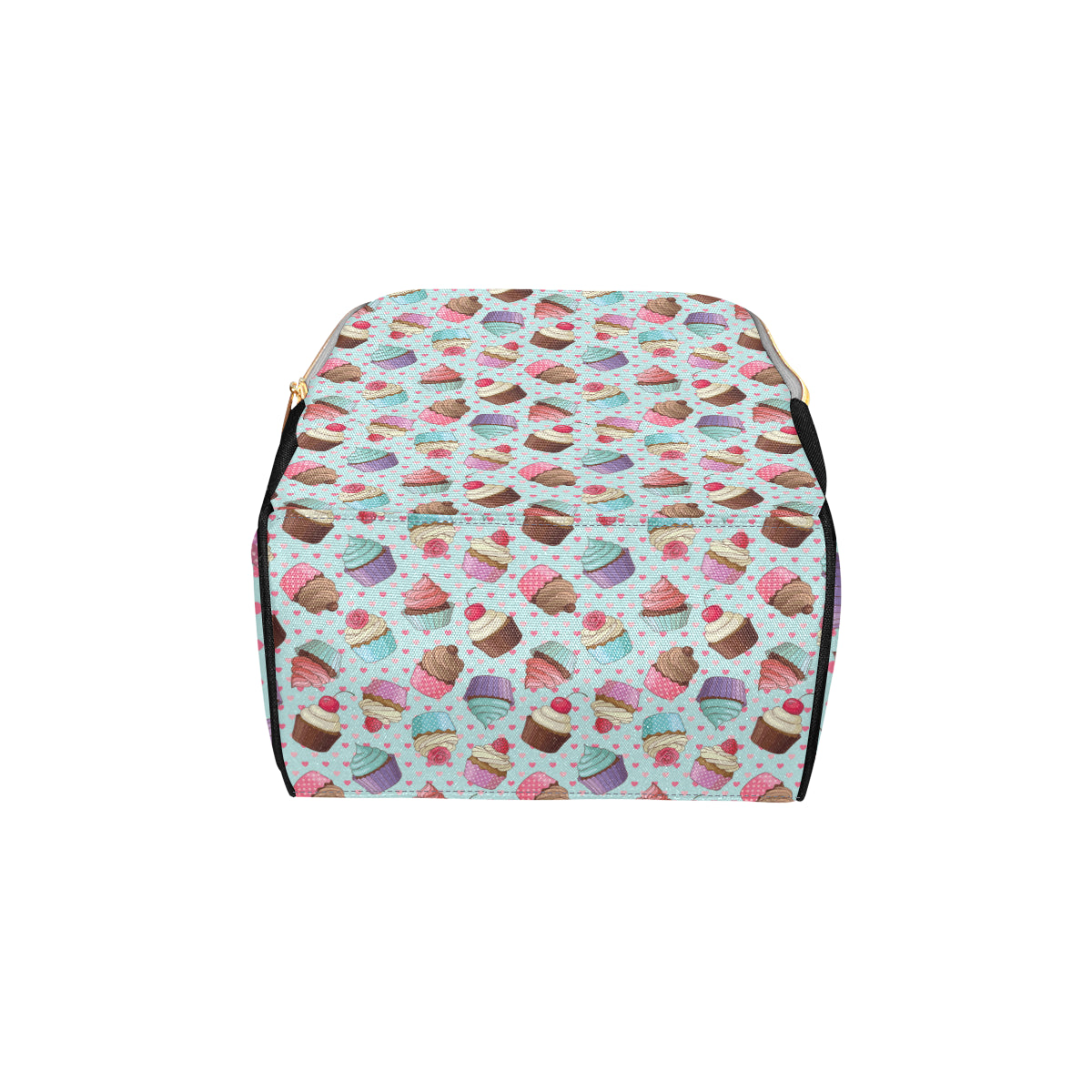 Cupcakes Fancy Heart Print Pattern Diaper Bag Backpack