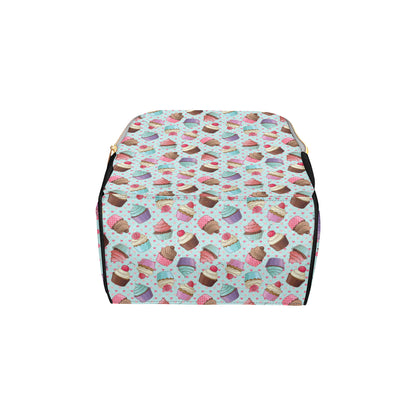 Cupcakes Fancy Heart Print Pattern Diaper Bag Backpack
