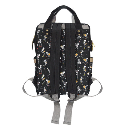 Skeleton Dance Print Diaper Bag Backpack