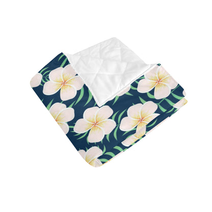 Pink Plumeria Pattern Print Design PM016 Premium Quilt