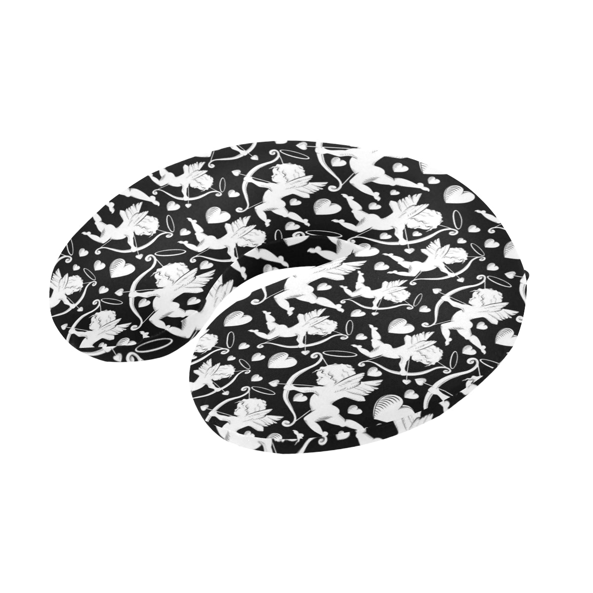 Cupid Pattern Print Design 04 U-Shaped Travel Neck Pillow