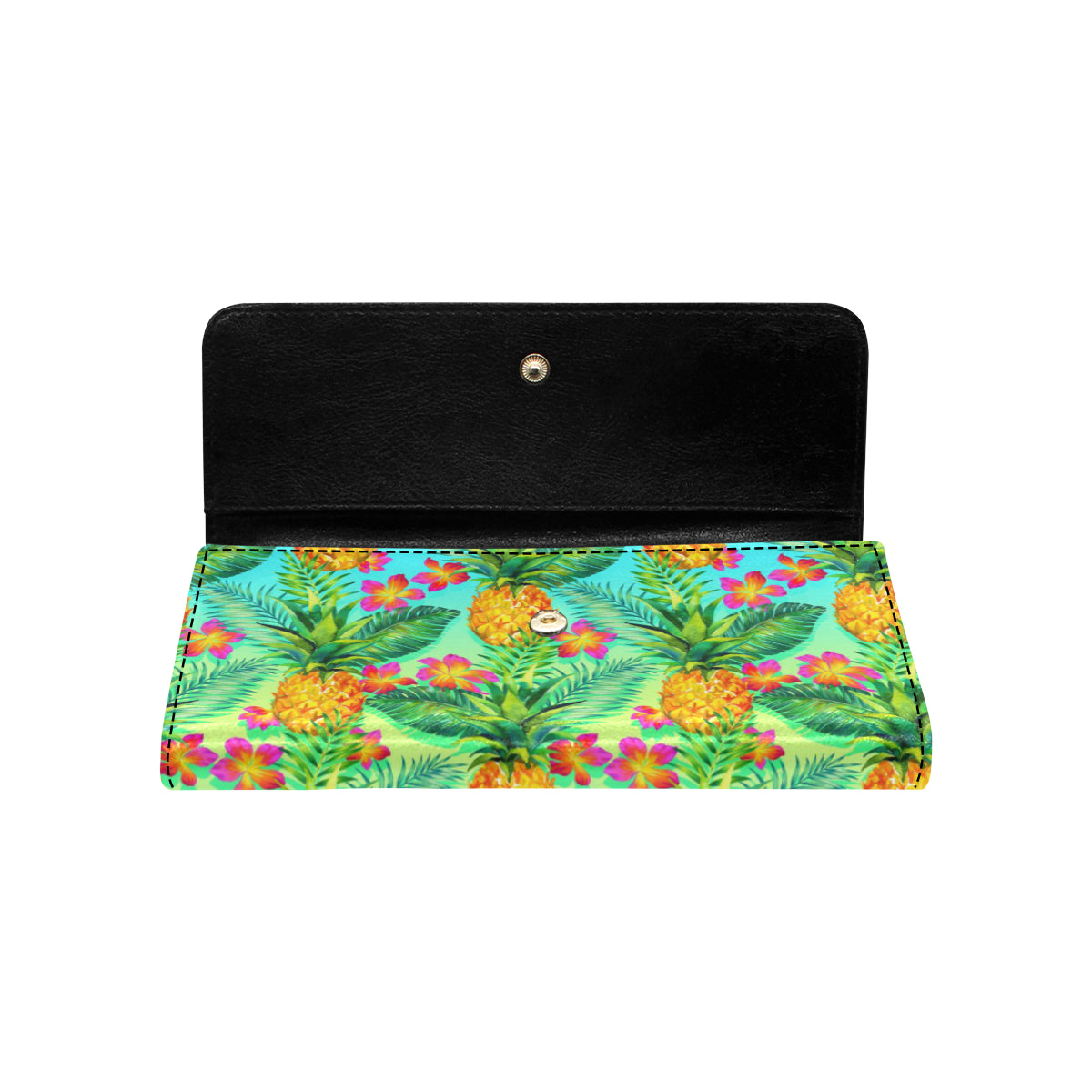 Pineapple Pattern Print Design PP010 Women's Trifold Wallet