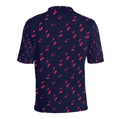 Cherry Pattern Print Design 02 Men Polo Shirt