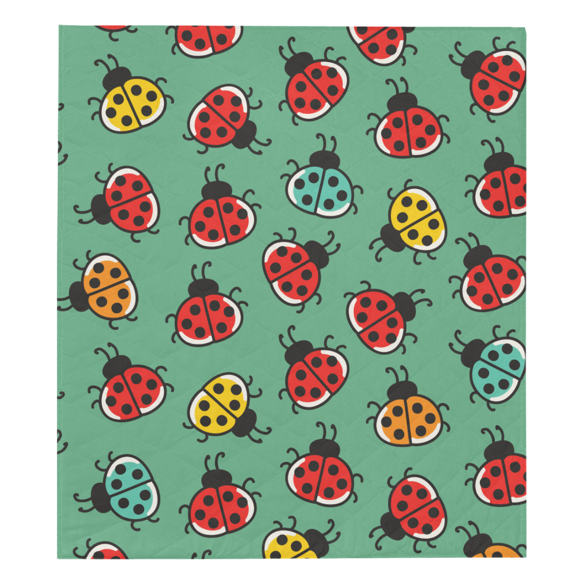 Ladybug Pattern Print Design 02 Premium Quilt