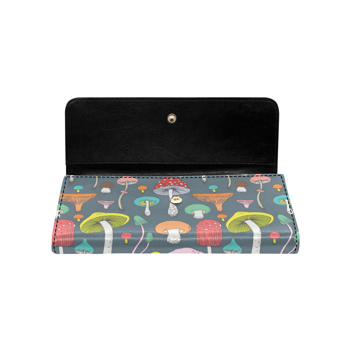 Mushroom Pattern Print Design A03 Women's Trifold Wallet