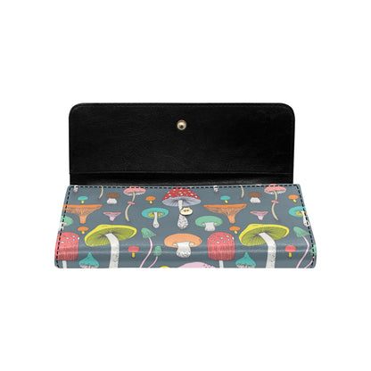 Mushroom Pattern Print Design A03 Women's Trifold Wallet
