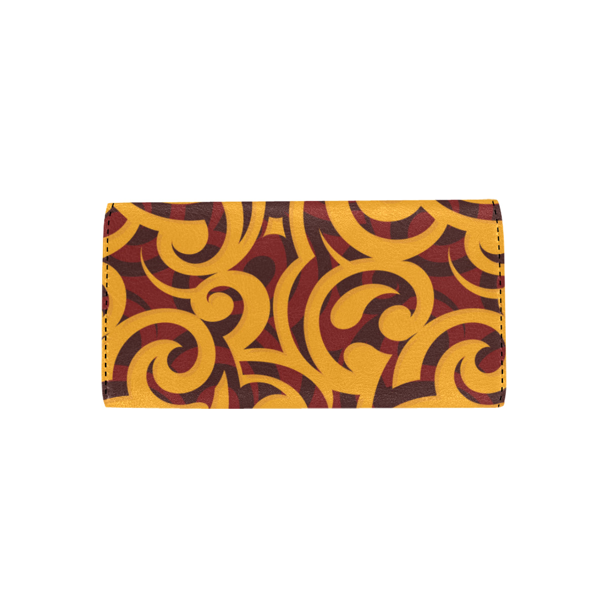 Maori Pattern Print Design 02 Women's Trifold Wallet