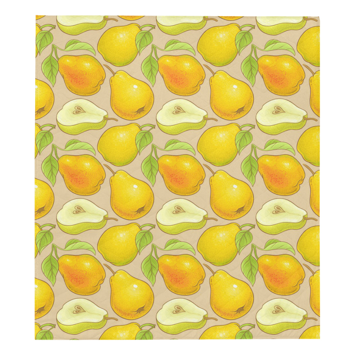 Pear Pattern Print Design PE05 Premium Quilt