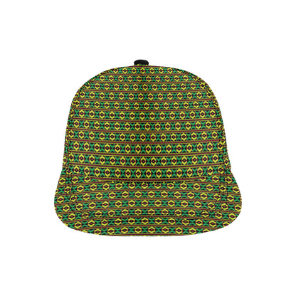 African Geometric Print Pattern Snapback Cap