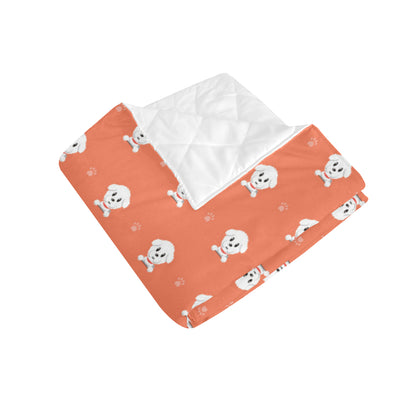 Bichons Frise Pattern Print Design 02 Premium Quilt