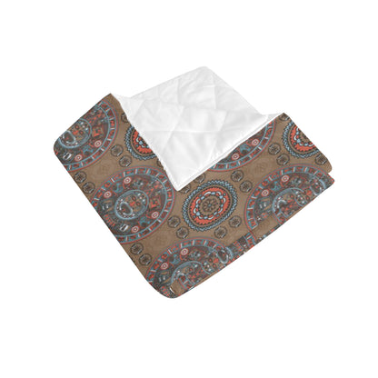 Calendar Aztec Pattern Print Design 03 Premium Quilt