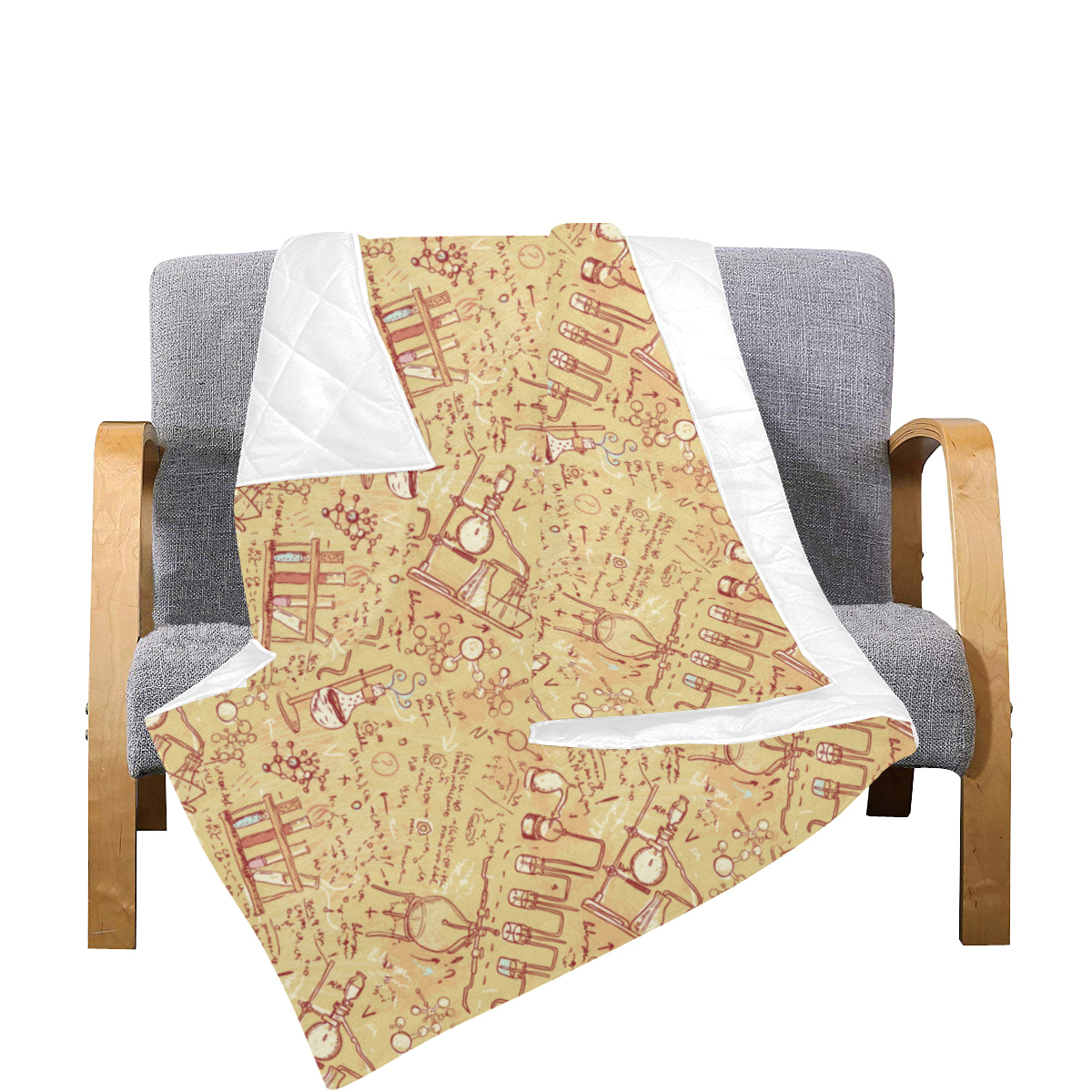 Chemical Pattern Print Design 01 Premium Quilt