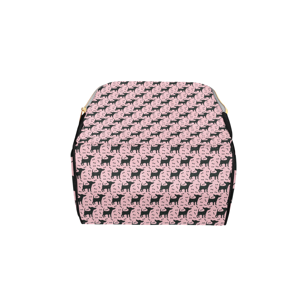Chihuahua Pink Print Pattern Diaper Bag Backpack