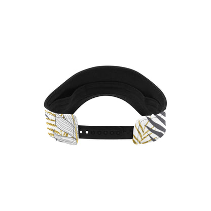 Gold Glitter Tropical Palm Leaves Unisex Sun Visor
