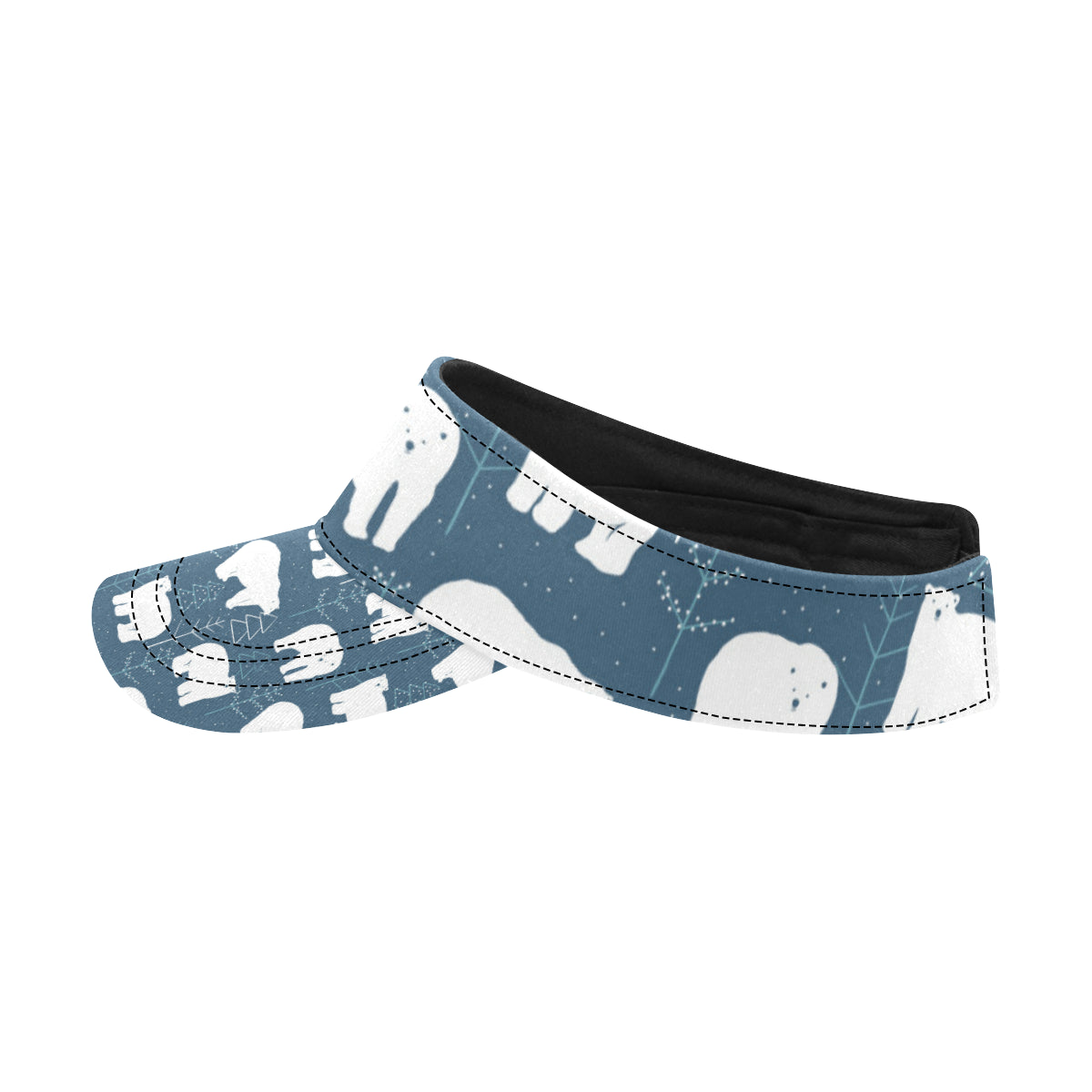 Polar Bear Pattern Print Design A01 Unisex Sun Visor