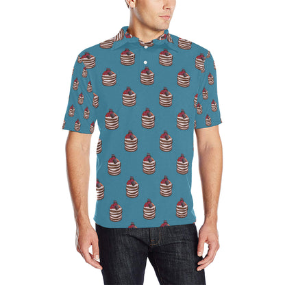 Pancake Pattern Print Design A03 Men Polo Shirt