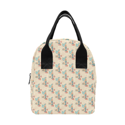 Mermaid Girl With Fish Design Print Insulated Lunch Bag