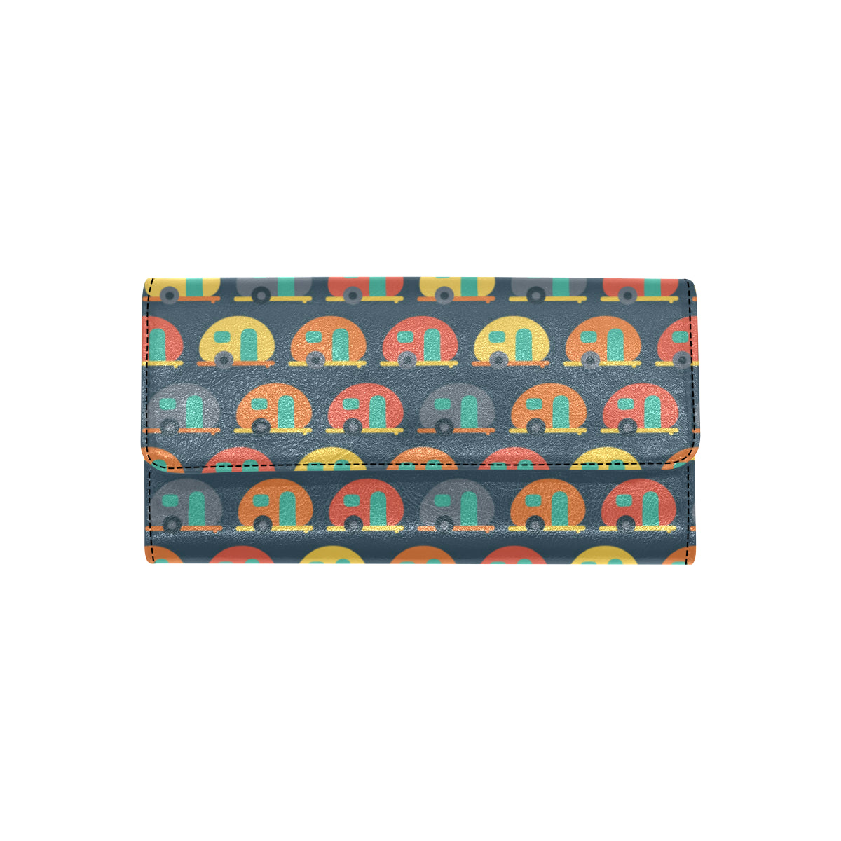 Camper Pattern Print Design 02 Women's Trifold Wallet