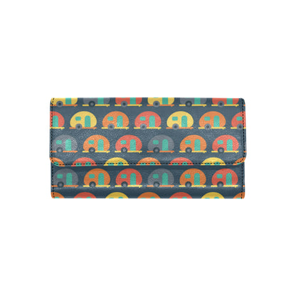 Camper Pattern Print Design 02 Women's Trifold Wallet