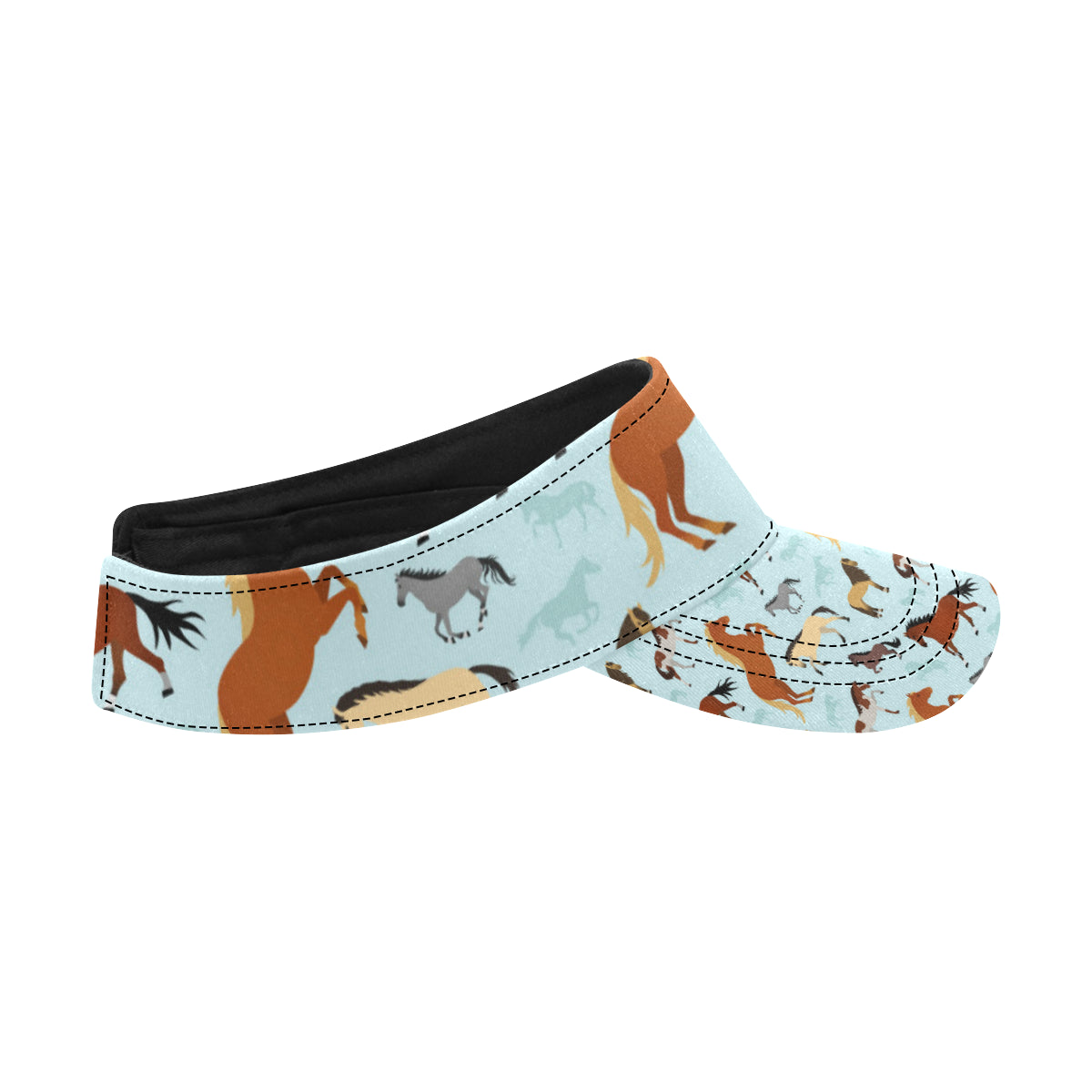 Horse Cute Themed Pattern Print Unisex Sun Visor