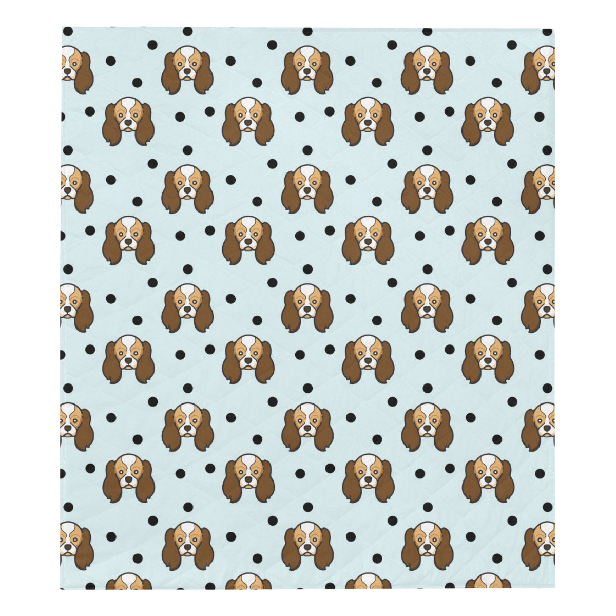 Cavalier King Charles Spaniels Pattern Print 02 Premium Quilt