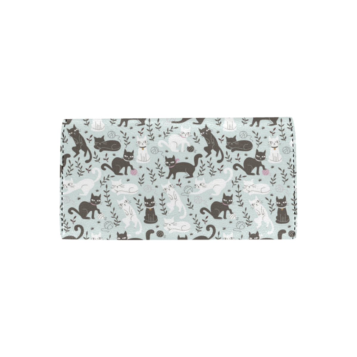 Cat Pattern Print Design 08 Women's Trifold Wallet