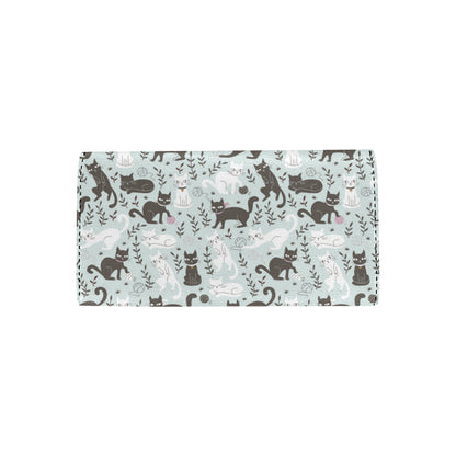 Cat Pattern Print Design 08 Women's Trifold Wallet
