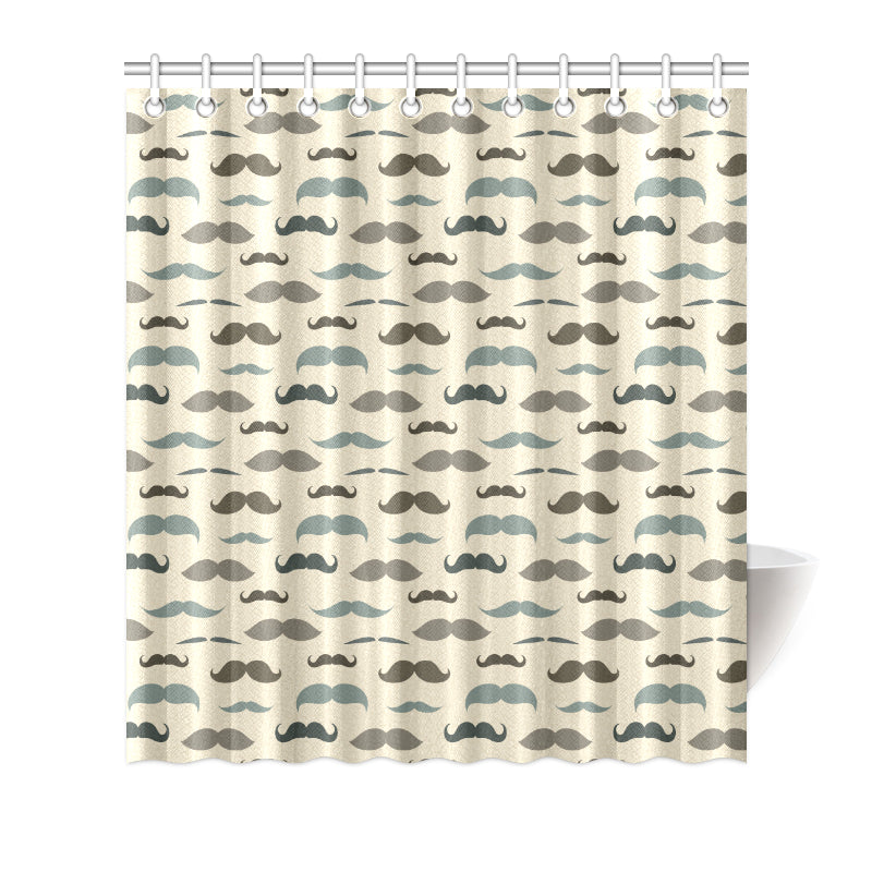 Mustache Pattern Print Design A01 Shower Curtain