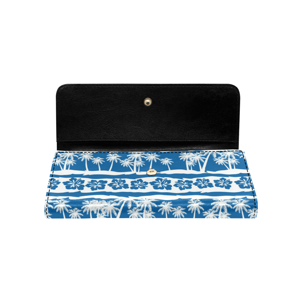Hawaiian Themed Pattern Print Design H021 Women's Trifold Wallet