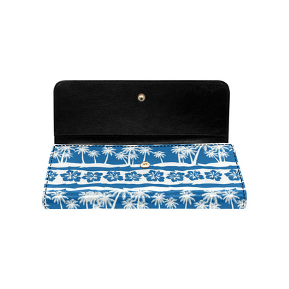 Hawaiian Themed Pattern Print Design H021 Women's Trifold Wallet